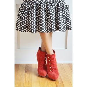 Christian Louboutin Ted Suede Platform Ankle Booties